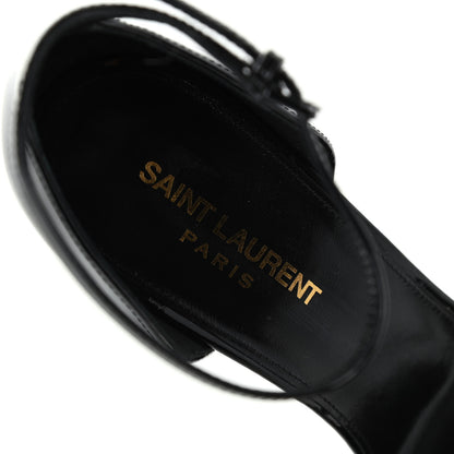 Saint Laurent Patent Calfskin Opyum Sandals 39.5 Black 8 of 11