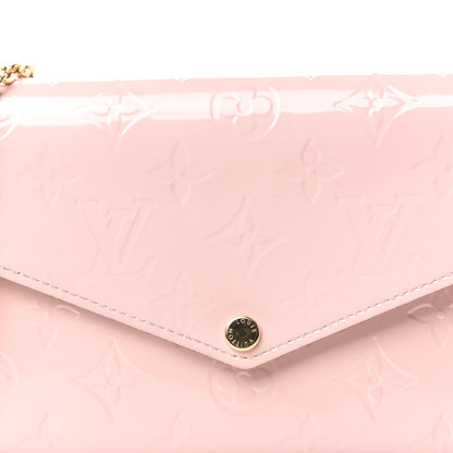 Louis Vuitton Vernis Felicie Chain Wallet Rose Ballerine 9 of 9