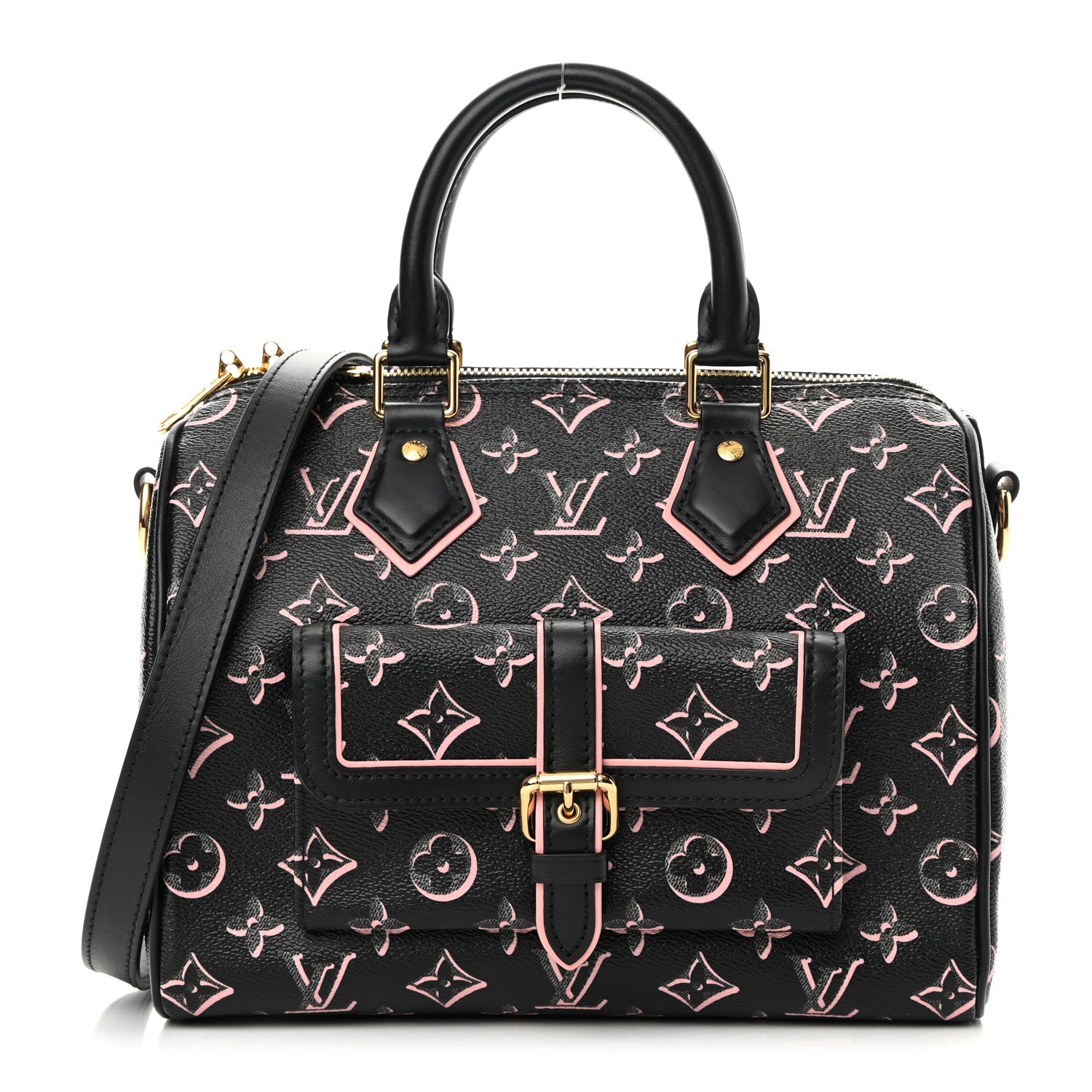 Louis Vuitton Monogram Fall for You Speedy Bandouliere 25 Black 1 of 9