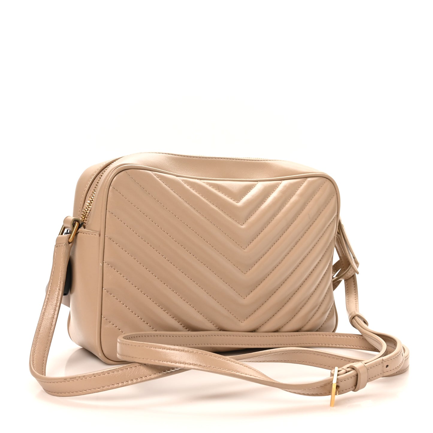 Calfskin Matelasse Monogram Lou Camera Bag Dark Beige