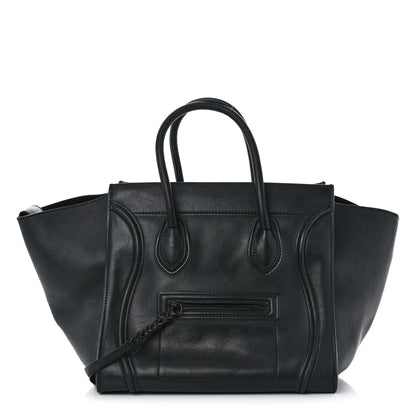 Celine Supple Calfskin Medium Phantom Luggage Black 1 of 15