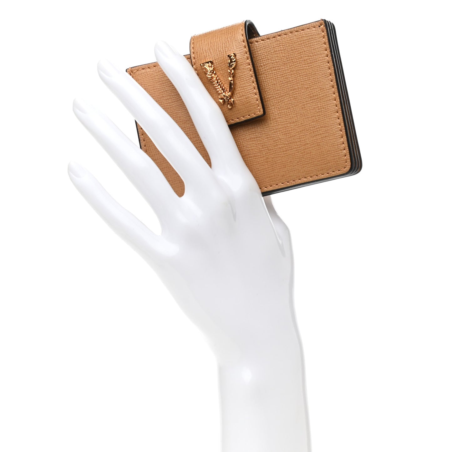 Saffiano Virtus Accordion Wallet Camel