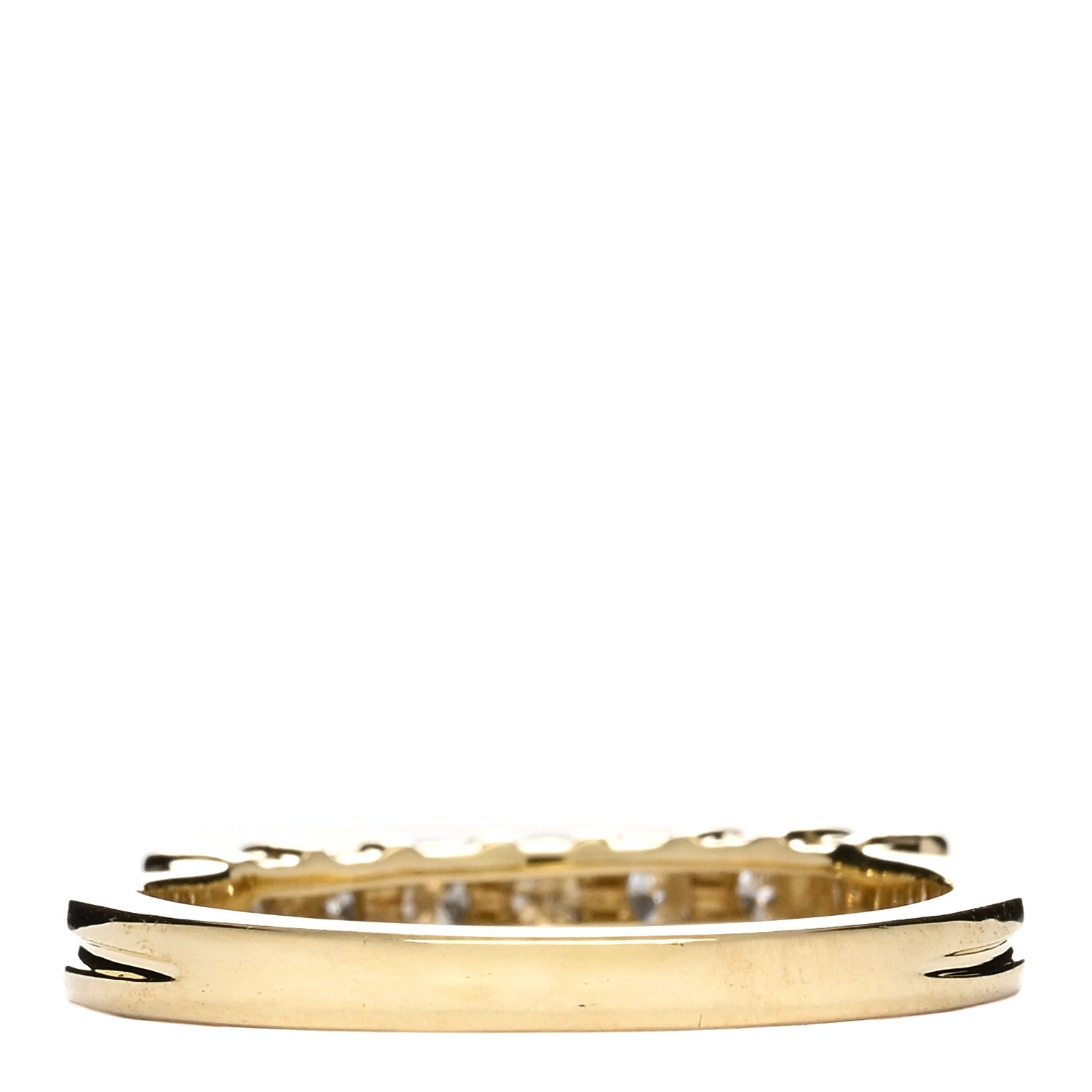 Tiffany 18K Yellow Gold Diamond 3mm Half Circle Embrace Band Ring 50 5.5 2 of 3