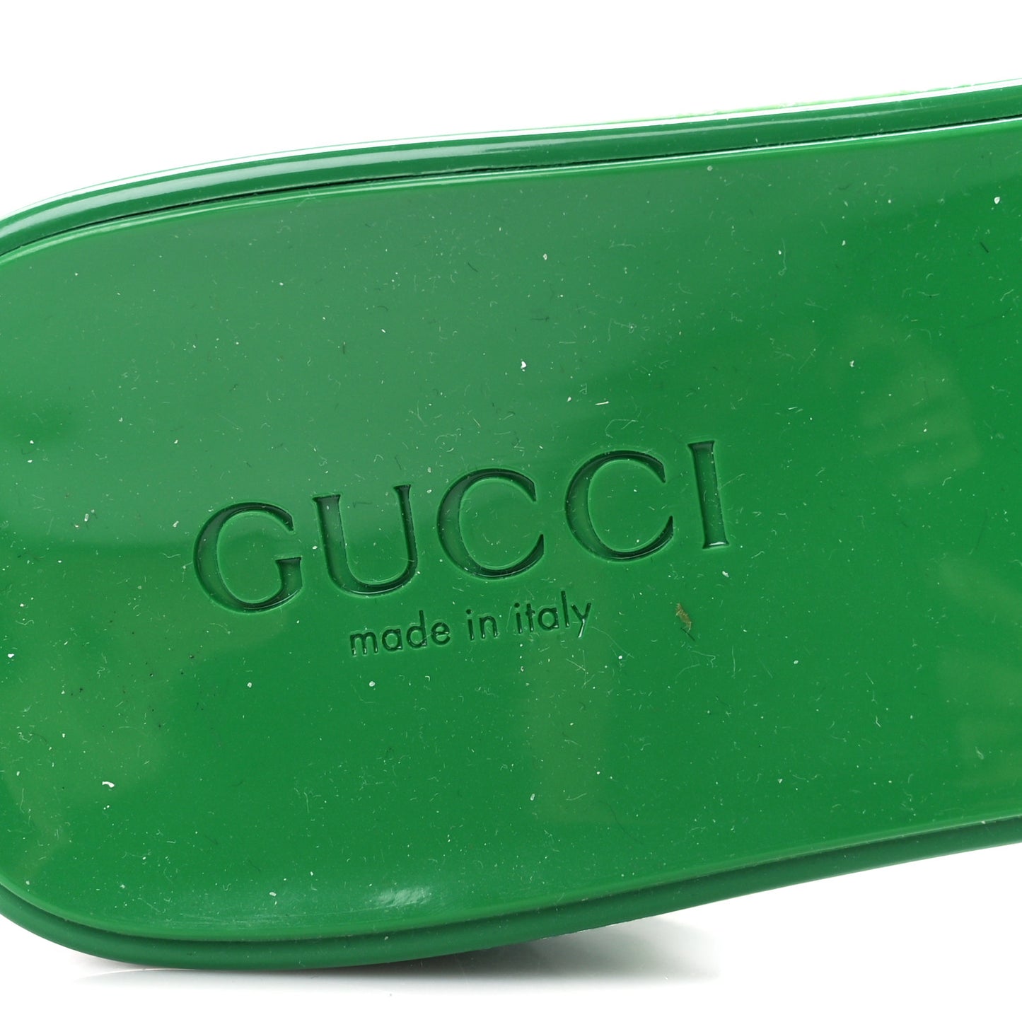 Rubber Gucci Logo Womens Platform 20/60mm Slide Sandals 40 New Shamarock
