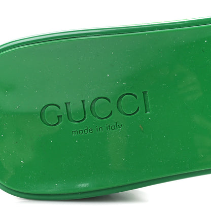 Gucci Rubber Gucci Logo Womens Platform 20/60mm Slide Sandals 40 New Shamarock 7 of 9