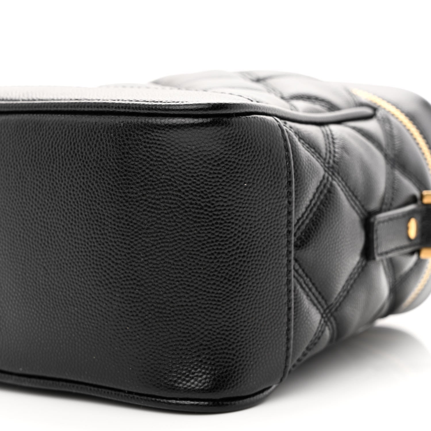Saint Laurent Grain de Poudre Quilted 80's Vanity Bag Black 10 of 10