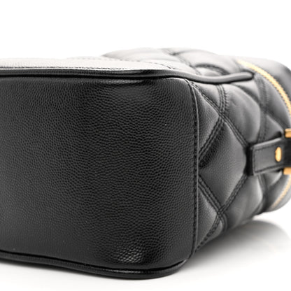 Saint Laurent Grain de Poudre Quilted 80's Vanity Bag Black 10 of 10