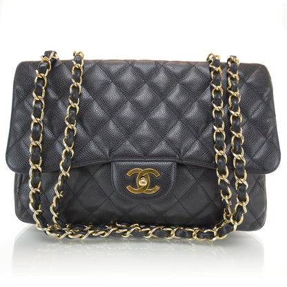 Chanel Caviar Jumbo Single Flap Black GHW 1 of 10