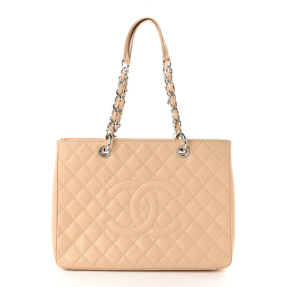 Chanel Caviar Quilted Grand Shopping Tote GST Beige 1 of 11