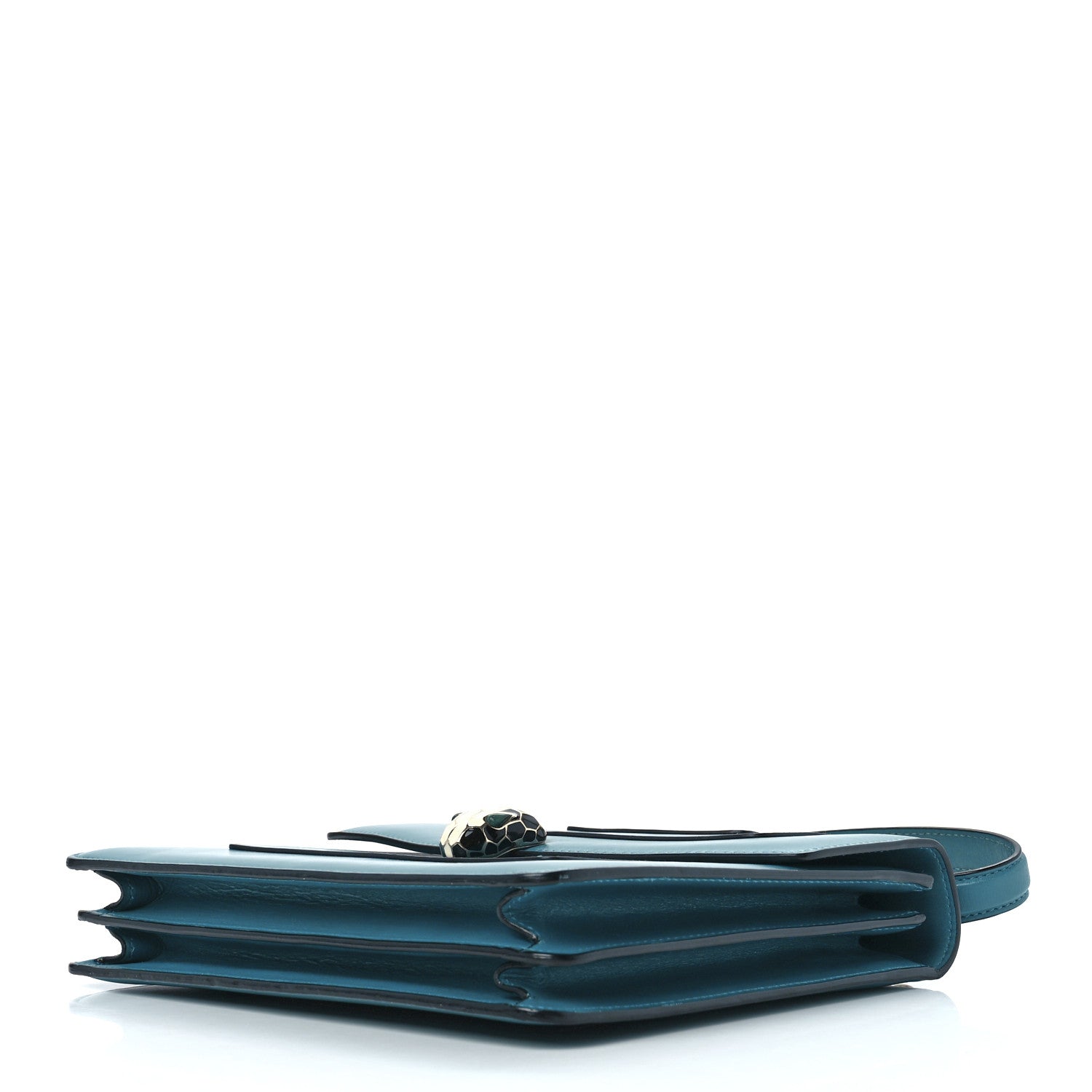 Bulgari Calfskin Serpenti Forever Top Handle Blue 12 of 14