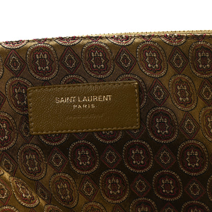 Saint Laurent Jacquard Medaillons Geometrique Medium Amalia Hobo Military Red 7 of 13