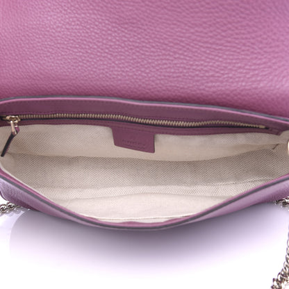 Gucci Pebbled Calfskin Medium Soho Flap Crossbody Peonia Flower 5 of 10