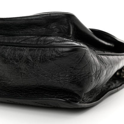 Saint Laurent Crinkled Calfskin Matelasse Monogram Large Niki Chain Satchel Black 10 of 10