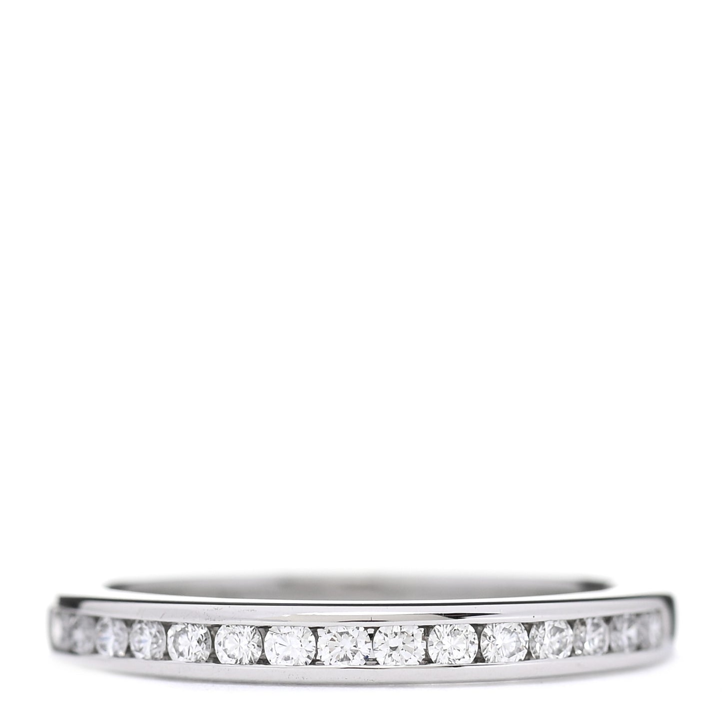Platinum Diamond .20ctw Half Circle Wedding Band Ring 47 4