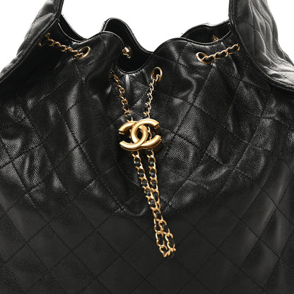 Chanel Caviar Quilted Medium Chanel 25 Handbag Black 9 of 11