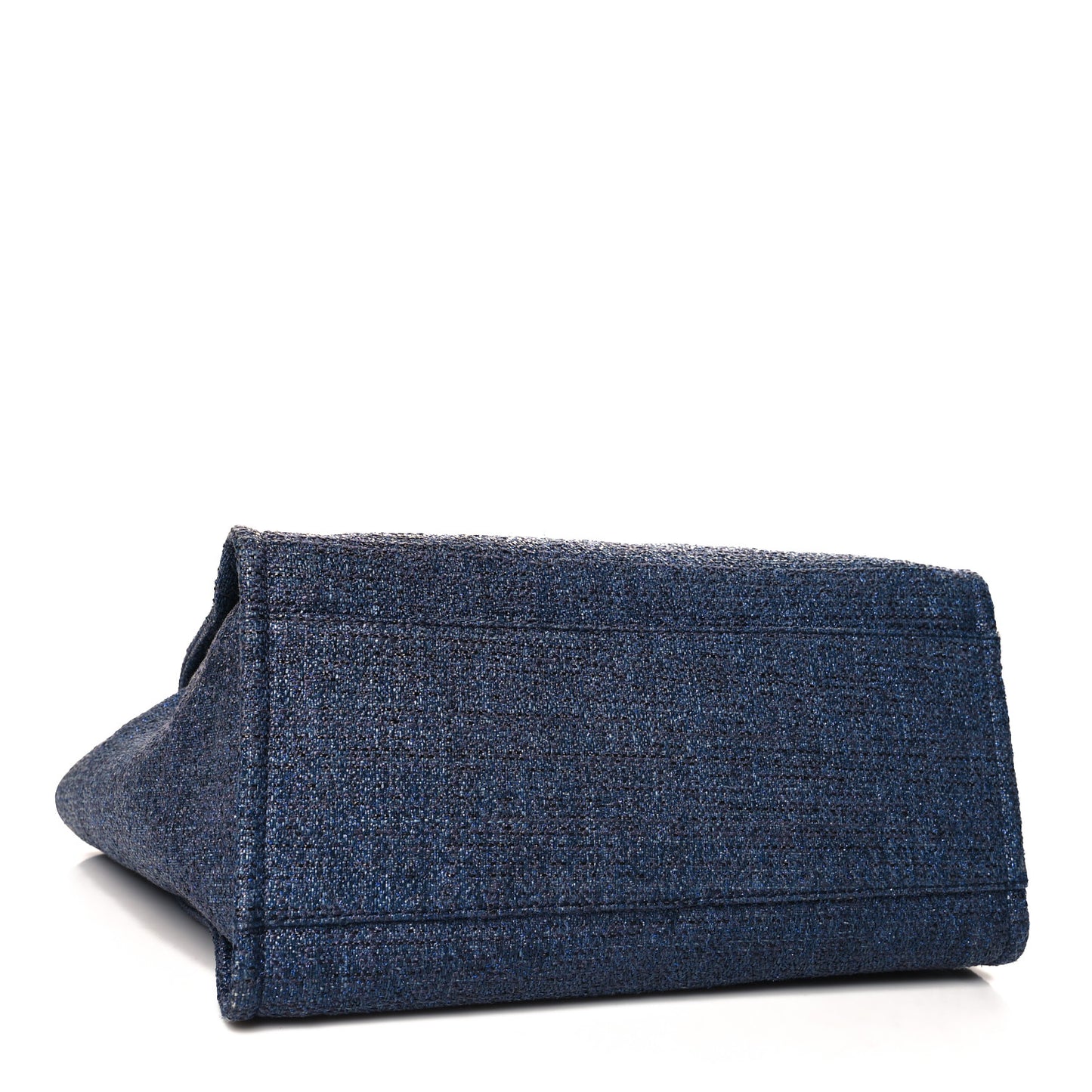 Lurex Boucle Medium Deauville Tote Blue
