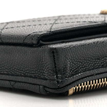 Chanel Caviar Quilted Zip Phone Case Black 10 of 12