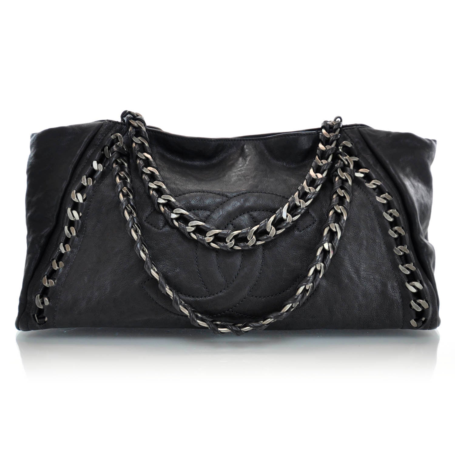 Chanel Leather Large Modern Chain Tote Black 1 of 12