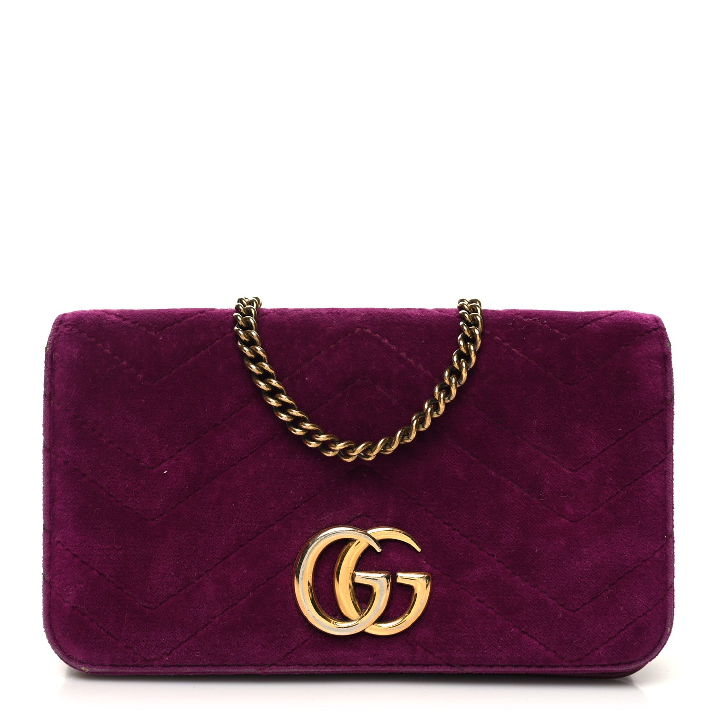 Velvet Matelasse GG Marmont Mini Bag Fuchsia Violet Cyclamen