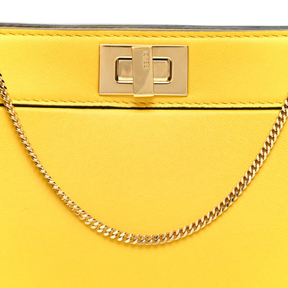 Fendi Nappa Small Peekaboo I SEE U East West Chain Satchel Limone 7 of 9