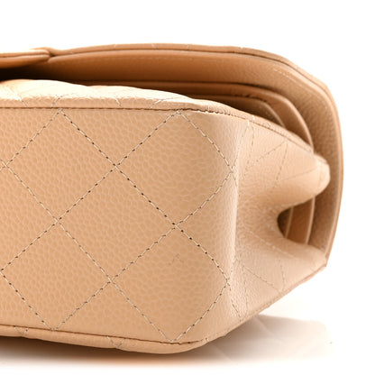 Chanel Caviar Quilted Small Double Flap Beige 10 of 10