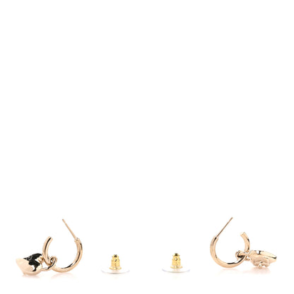 Chanel Metal CC Heart Turnlock Drop Earrings Gold 3 of 4