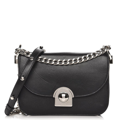 Prada Glace Calfskin Arcade Crossbody Bag Black 1 of 9