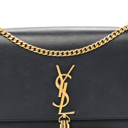 Saint Laurent Smooth Calfskin Medium Classic Monogram Kate Tassel Satchel Black 8 of 10