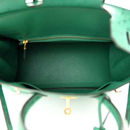 Hermes Ostrich Birkin 30 Vert Vertigo 5 of 15