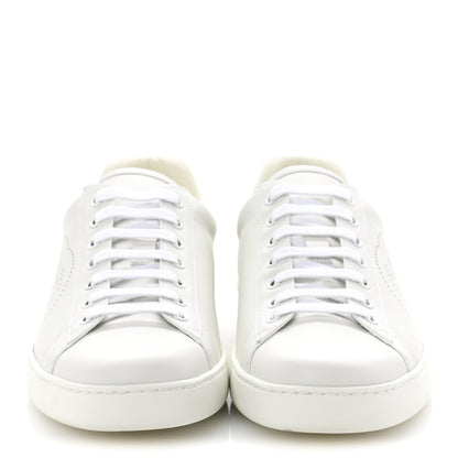 Gucci Calfskin Interlocking G Perforated Mens Ace Sneakers 9.5 White Grey Sky 3 of 10