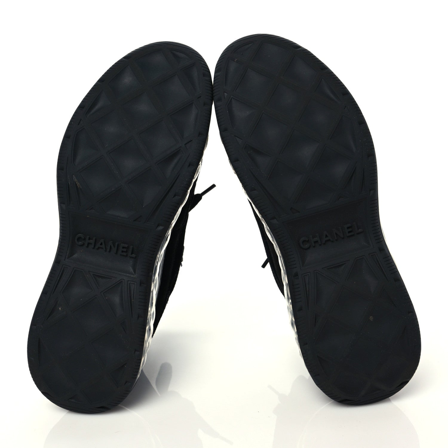 Chanel Velvet Calfskin Mixed Fibers CC Sneakers 39 Black 6 of 9