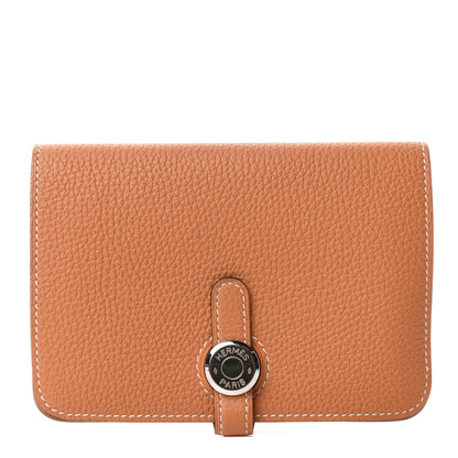 Hermes Tog Dogon Compact Wallet Gold 1 of 8