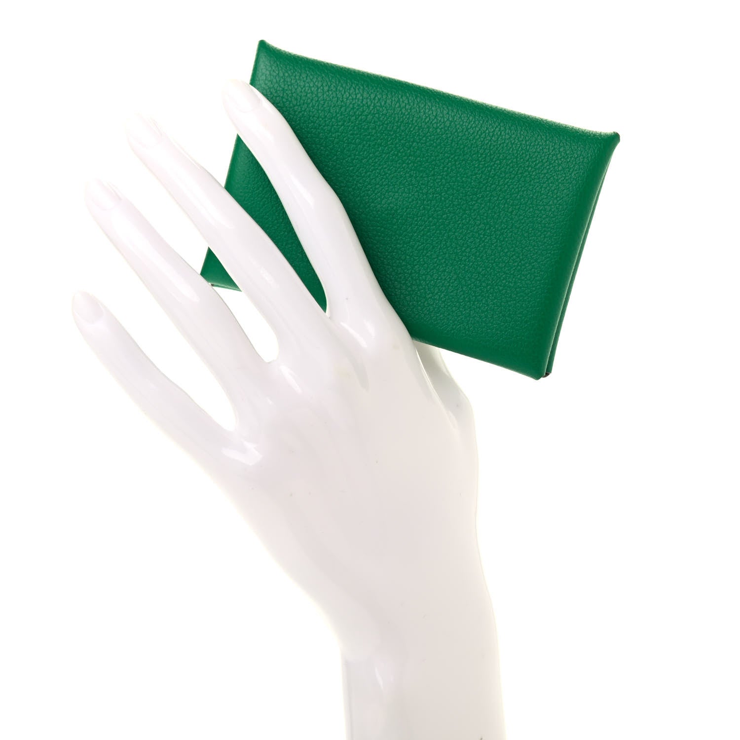 Hermes Evercolor Calvi Card Case Vert Vertigo 2 of 7