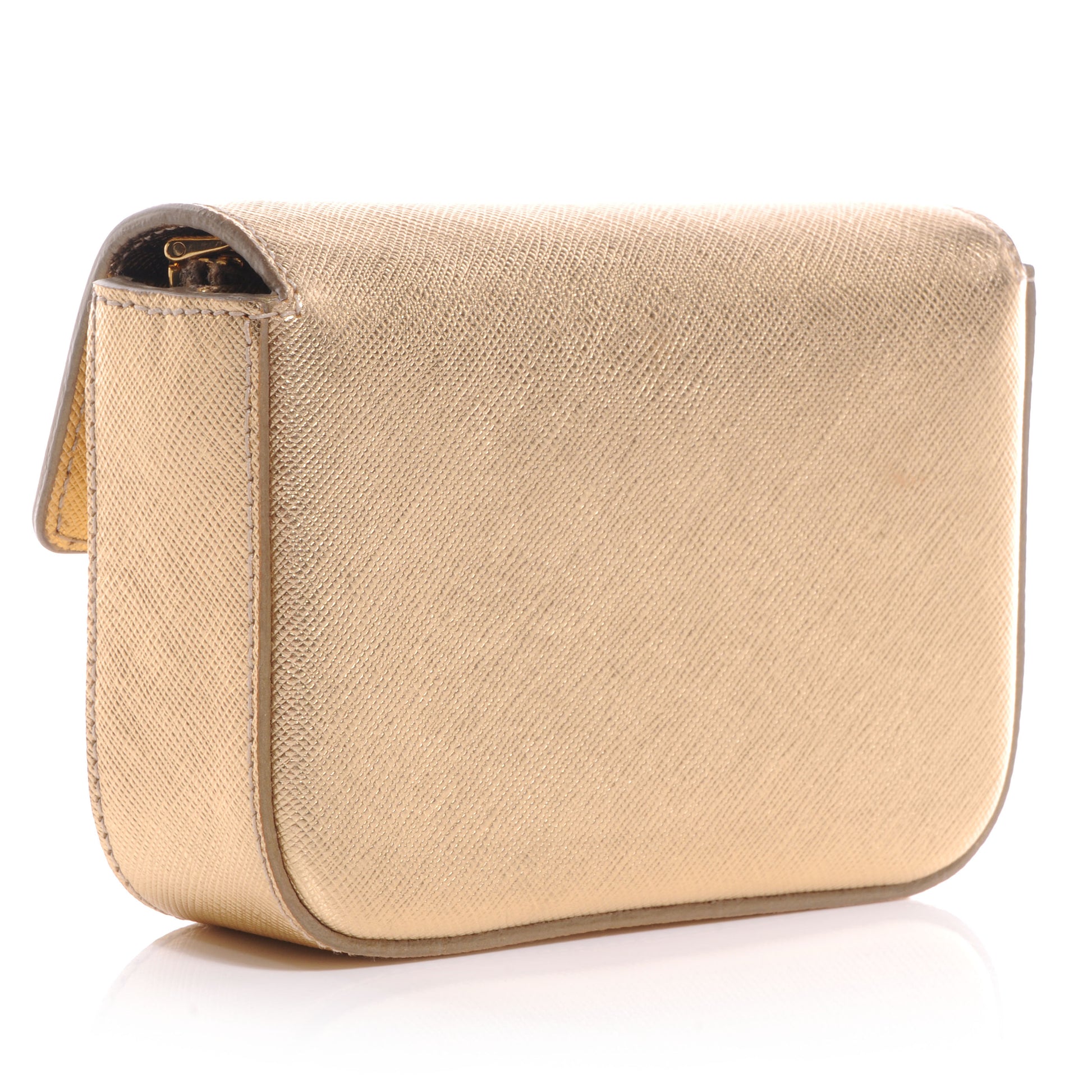 Prada Saffiano Box Clutch Platino 3 of 11