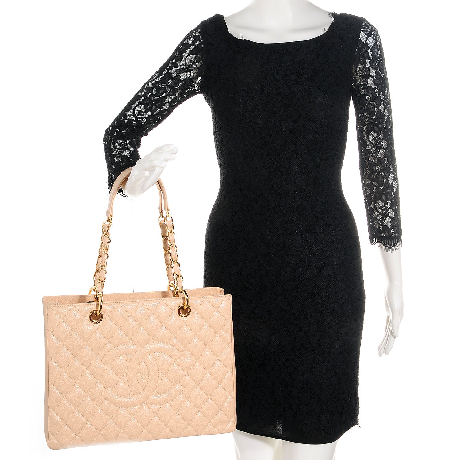 Chanel Caviar Grand Shopping Tote GST Beige Clair 2 of 8