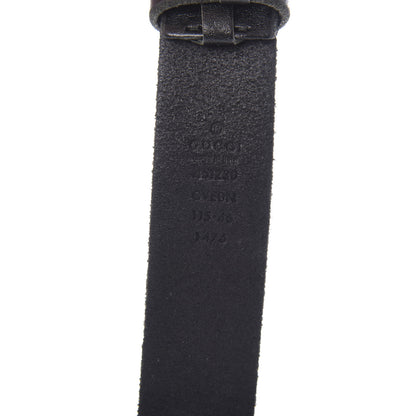 Gucci Calfskin Brass Feline Buckle Belt 115 46 Black 3 of 4