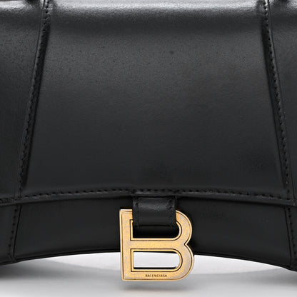 Balenciaga Shiny Box Calfskin Small Hourglass Top Handle Bag Black 10 of 14