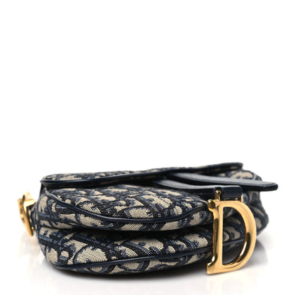 Christian Dior Oblique Mini Saddle Bag Blue 4 of 10