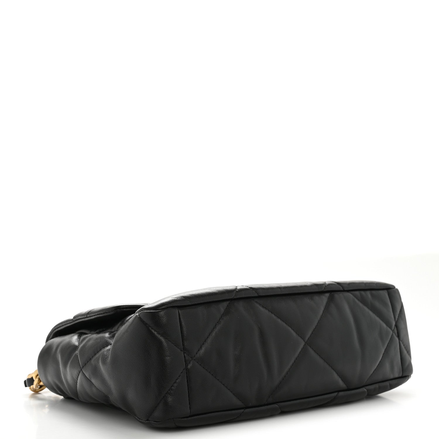 Chanel Shiny Goatskin Quilted Large Chanel 19 Flap Black 1868777