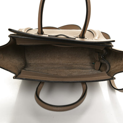 Celine Drummed Calfskin Nano Luggage Dune 4 of 12