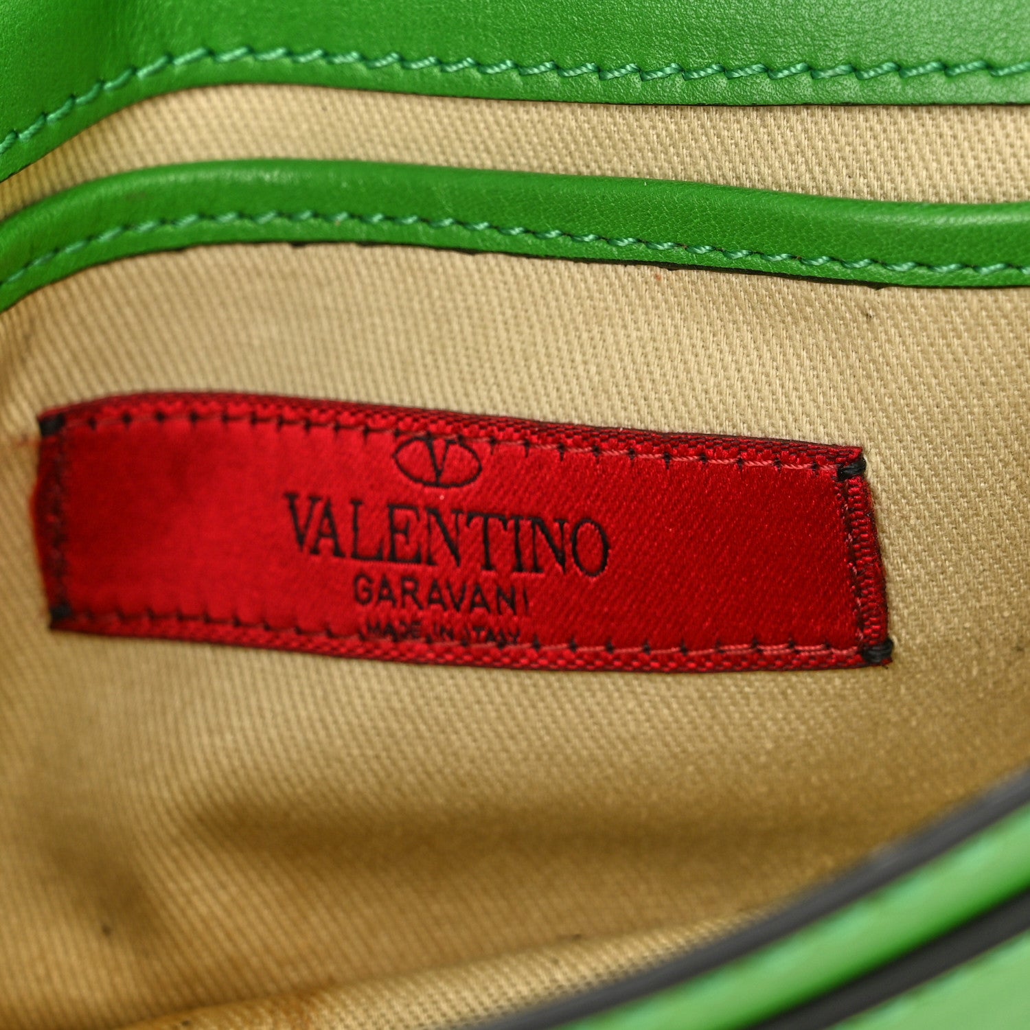 Valentino Garavani Vitello Mini Rockstud Shoulder Flap Bag Green 7 of 11