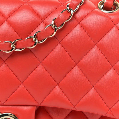 Chanel Lambskin Quilted Medium Double Flap Red 8 of 14