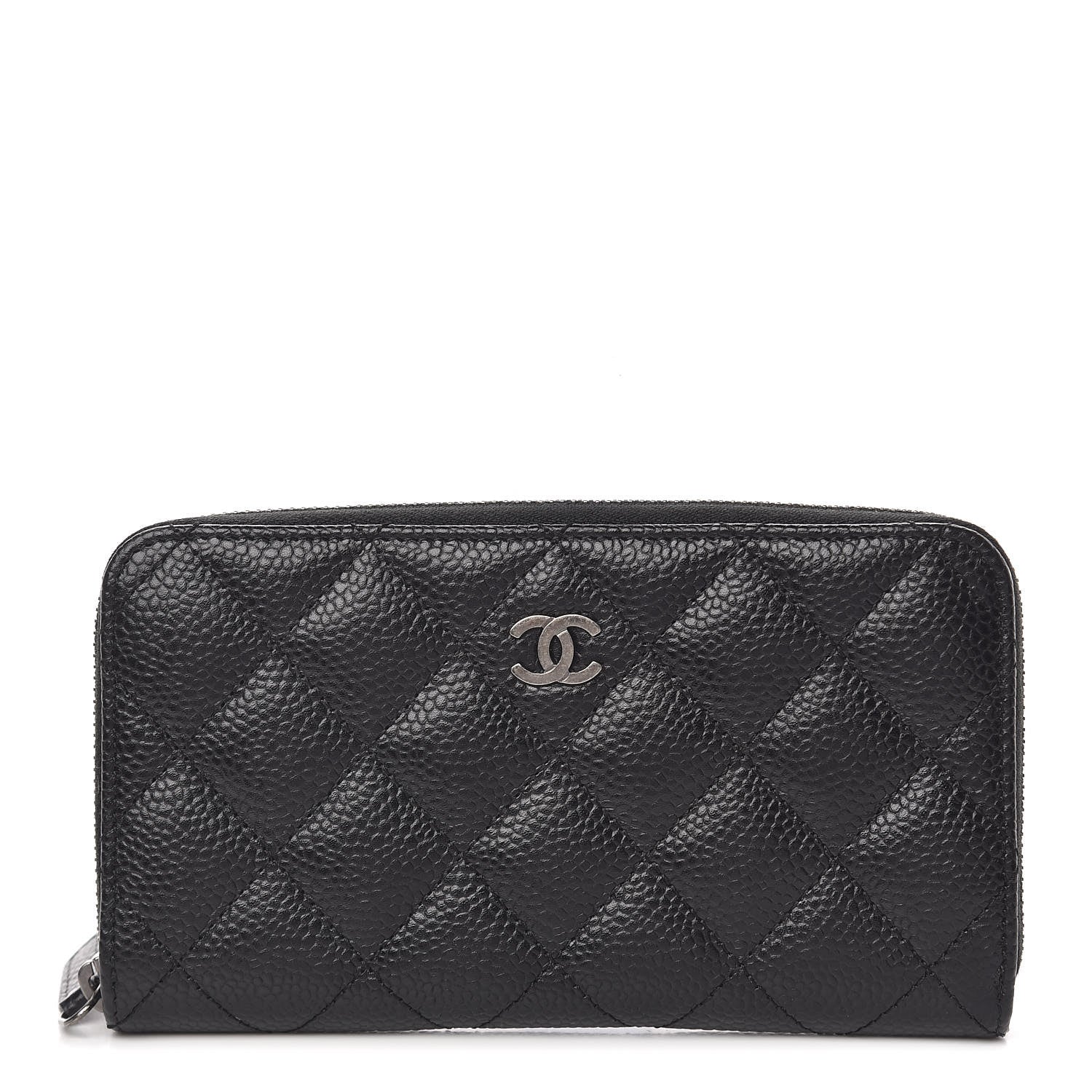 Chanel Caviar Quilted Small Zip Around Wallet Black 1 of 9