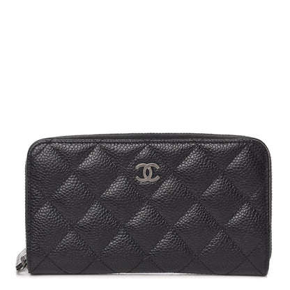 Chanel Caviar Quilted Small Zip Around Wallet Black 1 of 9