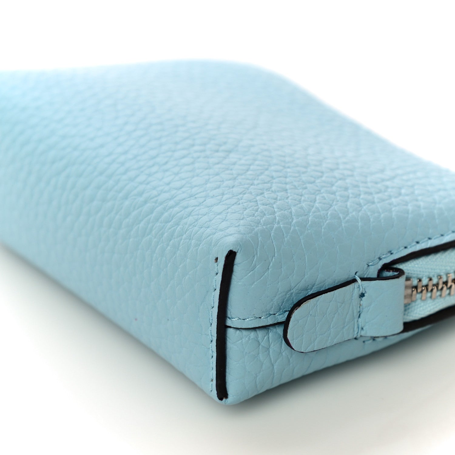 Christian Dior Bullcalf Diorissimo Coin Purse Light Blue 10 of 11