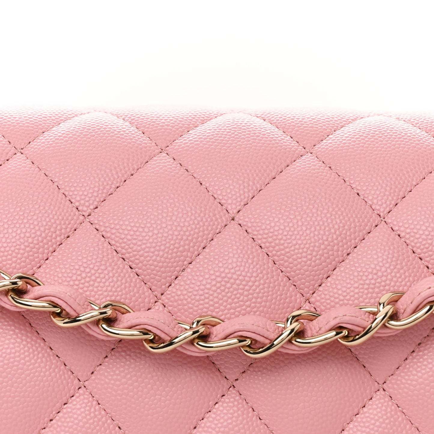 Caviar Quilted Jumbo Double Flap Pink