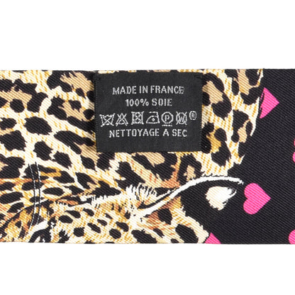 Hermes Silk Jungle Love Love Twilly Black Vert Rose Vif 4 of 4