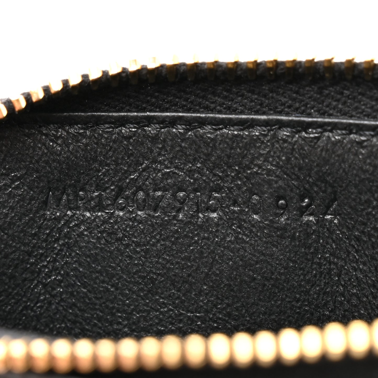 Grain De Poudre Matelasse Chevron Monogram Fragments Zippered Card Case Black
