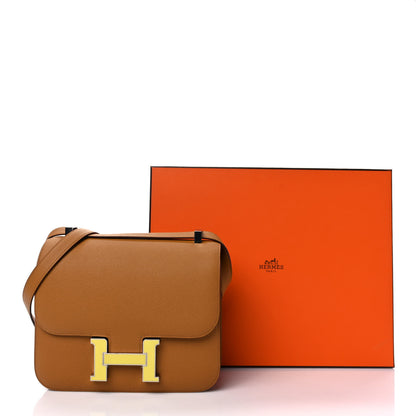 Hermes Epsom Enamel Constance 24 Sesame Lime 10 of 10