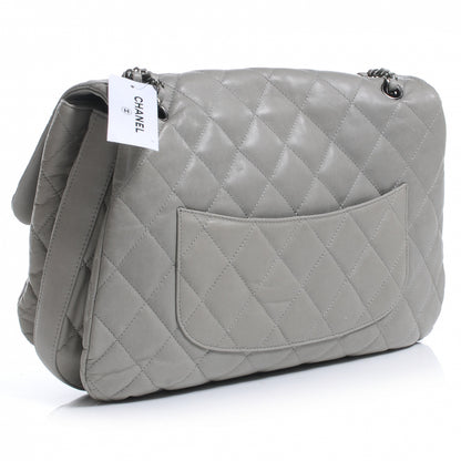Chanel Lambskin Maxi Quilted 3 Flap Bag Grey 3 of 7
